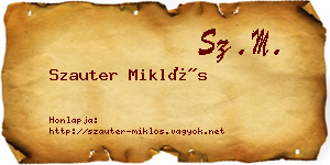 Szauter Miklós névjegykártya